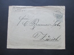 Österreich 1906 Privater Ganzsachen Umschlag 25 Heller Wien - Zürich Mit Ak Stempel Chr. Geipel & Sohn Morzinplatz Nr. 5 - Covers & Documents