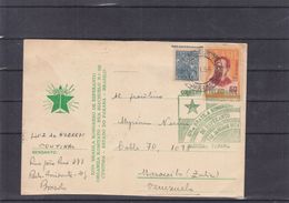 Esperanto - Brésil - Carte Postale De 1954 - Exp Vers Marocaibo Au Venezuela - Cachet Spécial Congrès Esperanto - Esperanto