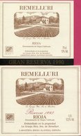 1631 - Espagne - La Rioja - Lot 12 étiquettes Vins Caves Remelluri Labastida (Rioja Alavesa) - Sonstige & Ohne Zuordnung