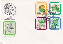 Portugal Azores FDC 1983 Cover: Flora; Flowers Fleurs Blume; Regional Flores Azores - Afrique Portugaise