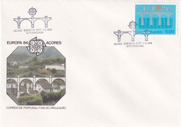 Portugal Azores FDC 1984 Cover: Europa CEPT; Bridges Brücke; - Portugiesisch-Afrika