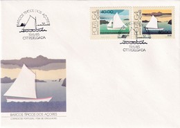 Portugal Azores FDC 1985 Cover: Transportation; Tipical Boats Of Azores; Bote, Jeque - Africa Portuguesa