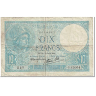 France, 10 Francs, Minerve, 1940, 1940-12-26, B, Fayette:7.25, KM:84 - 10 F 1916-1942 ''Minerve''