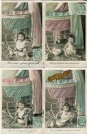 Themes .20940 . Enfants . Petite Fille . Serie 560 B C I .4 Cartes Postales . - Collezioni & Lotti