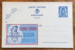 ENOLOGIA  COGNAC  ORIGNY -  ADVERTISING PUBBLICITA' SU CARTE POSTALE BELGIQUE - Covers & Documents