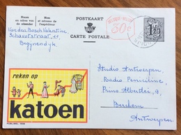 FIBRE COTONE  REKEN OP KATOEN  -  ADVERTISING PUBBLICITA' SU CARTE POSTALE BELGIQUE - Storia Postale