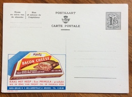 ALIMENTAZIONE BACON CHEESE....-  ADVERTISING PUBBLICITA' SU CARTE POSTALE BELGIQUE - Brieven En Documenten