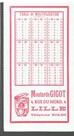 Buvard Moutarde GIGOT 4, RUE DU NORD LILLE Table De Multiplication - Mosterd