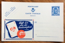 CARTA DA GIOCO ...IBBS ...-  ADVERTISING PUBBLICITA' SU CARTE POSTALE BELGIQUE - Brieven En Documenten