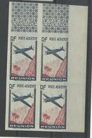 Réunion Variété PA 2 ** Non Dentélé Sans La Valeur, En Bloc De 4  Cote YT 780€ - Airmail