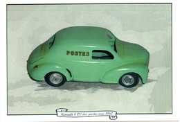 Voiture Renault 4 CV Des Postes Vers 1960 - Cartes-lettres
