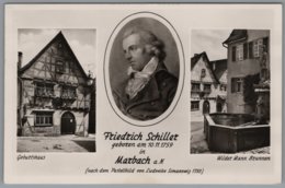 Marbach Am Neckar - S/w Mehrbildkarte 4   Friedrich Schiller - Marbach