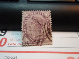 Timbre  Queen Victoria Postage And Inland Revenue One 1880 - Unclassified