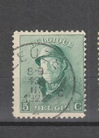 COB 167 Oblitération Centrale LEUZE - 1919-1920 Roi Casqué