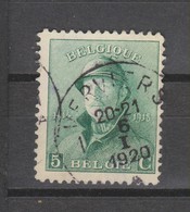 COB 167 Oblitération Centrale VERVIERS - 1919-1920 Roi Casqué