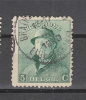 COB 167 Oblitération Centrale BRAINE-L'ALLEUD - 1919-1920 Roi Casqué