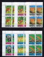 Upper Volta WWF Fauna In Corner Blocks Of 4 1979 FU - Used Stamps