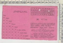 Biglietto Ticket  Abbonamento 1955 Latina - Roma  A.t.a.l. - Europe