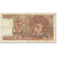 France, 10 Francs, Berlioz, 1974, 1974-08-01, TB, Fayette:63.6, KM:150a - 10 F 1972-1978 ''Berlioz''