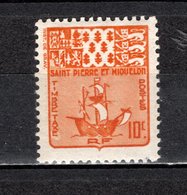 SAINT PIERRE ET MIQUELON TAXE N° 67 NEUF AVEC CHARNIERE COTE  0.30€    ARMOIRIE  BATEAUX - Portomarken