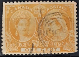 CANADA 1897 - Canceled - Sc# 51 - 1c - Jubilee Issue - Usati