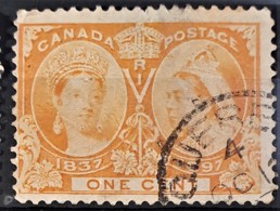 CANADA 1897 - Canceled - Sc# 51 - 1c - Jubilee Issue - Used Stamps
