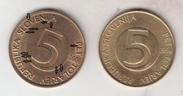 SLOVENIA  5  TOLAR  2000   DRUCKFEHLER  ERRROR - Slovenia