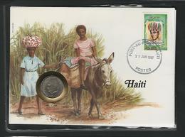 HAITI - 10 CENTS 1975  / /  STAMP - COVER - COIN  / / PHILSWISS  1987 - Haiti