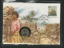 MICRONESIA - QUARTER DOLLAR  1994 / /  STAMP - COVER - COIN  / / PHILSWISS 1994 - Micronesia