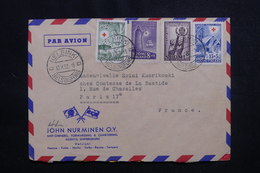 FINLANDE - Enveloppe De Helsinki Pour La France En 1952, Affranchissement Plaisant - L 49938 - Brieven En Documenten