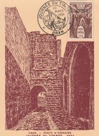 CARTE MAXIMUM - ALGERIE - N°287 (1951) Journée Du Timbre - Tarjetas – Máxima