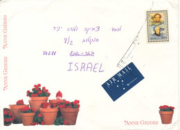 Australia Cover Sent Air Mail To Israel 1991 ?? Single Franked - Brieven En Documenten