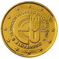 SLOVAQUIE 2014 - 2 EUROS COMMEMORATIVE - ENTREE DANS L'UE -  PLAQUE OR - Slowakei