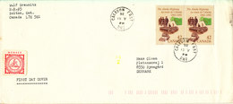 Canada FDC Caledon East 15-5-1992 The Alaska Highway In Pair Sent To Denmark - 1991-2000