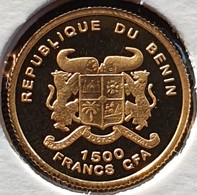 Benin 1500 Francs 2005. Albert Schweitzer  (Gold) - Benín