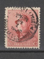 COB 168 Oblitération Centrale BRUXELLES Midi - 1919-1920  Cascos De Trinchera