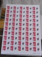 FRANCE 2004   NO YT  3729Aa  TVP ROUGE  MARIANNE DU 14 JUILLET    LOGO PASSION  EN   FEUILLE DE 50 PIECES PETIT LOGOO - Unused Stamps