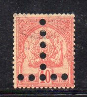 APR826 - TUNISIA 1899 ,  Yvert N. 24  Usato Con Perforazione Capovolta (2380A) - Postage Due