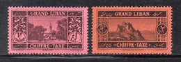 APR878 - GRAND LIBANO 1925, Segnatasse Due Valori Linguellati  * (2380A) - Timbres-taxe