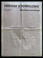 CORRIERE D'INFORMAZIONE (Milano)  – 25 Maggio 1945 (I Risultati Delle Consultazioni Per Il Nuovo Governo Italiano) - Italien