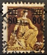 SWITZERLAND 1915 - Canceled - Sc# 189 - 80r/70r - Oblitérés