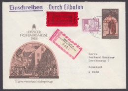 Mi-Nr. U8, Mit Pass. Zusatzfr. Als R- Eilbote Mit Ankunft - Enveloppes - Oblitérées