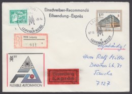 Mi-Nr. U9, R- Eilboten/eigenhändig, Mit Pass. Zusatzfr. Ankunft - Briefomslagen - Gebruikt