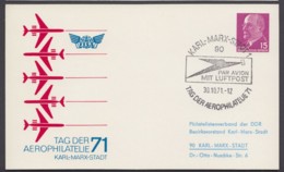 Mi-Nr. PP10 C2/01b, "Aerophilatelie 71", Gedruckte Adresse. Pass. Sst - Cartoline Private - Usati