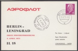 Mi-Nr. PP10 D2/02, "Aeroflot", 1971, Pass. Stempel - Cartoline Private - Usati