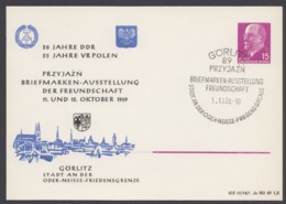 Mi-Nr. PP10 "Ausstellung Polen- DDR", 1969, Pass. Sst "Görlitz" - Cartoline Private - Usati