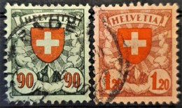 SWITZERLAND 1924 - Canceled - Sc# 200, 201 - 90r 1.20F - Oblitérés