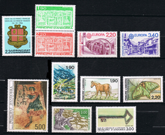 ANDORRE FRANCE Lot 1987N°355 356 357 Paire Se Tenant EUROPA CEPT 358 359 360 361 362 363 364 365 - Oblitérés