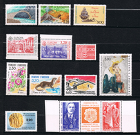 ANDORRE FRANCE Lot 1990 N°385 386 387 EUROPA CEPT 3388 389 392 393 394 395 396 397 Triptyque DE GAULLE 399A - Gebruikt