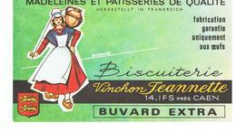 Buvard Biscuiterie Vinchon Jeannette 14 IFS Près CAEN Madeleines Et Patisseries De Qualité - Cake & Candy